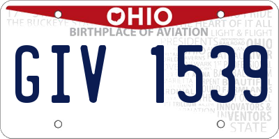 OH license plate GIV1539