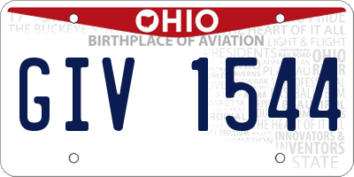 OH license plate GIV1544