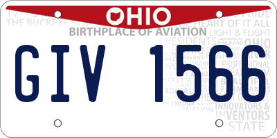OH license plate GIV1566