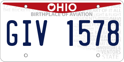 OH license plate GIV1578