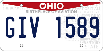 OH license plate GIV1589
