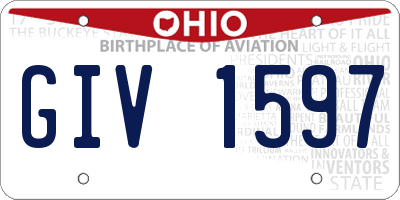 OH license plate GIV1597