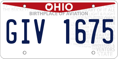OH license plate GIV1675