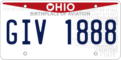 OH license plate GIV1888