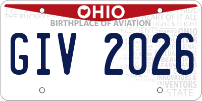 OH license plate GIV2026