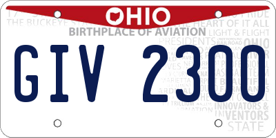 OH license plate GIV2300