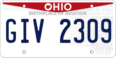 OH license plate GIV2309