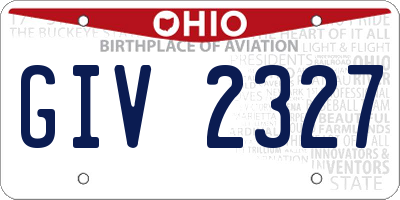 OH license plate GIV2327