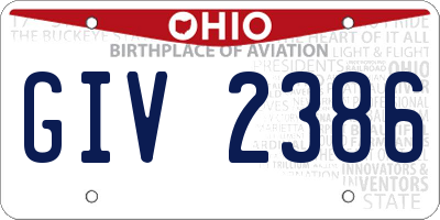 OH license plate GIV2386