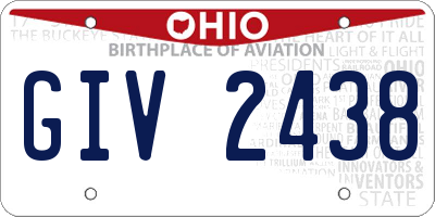 OH license plate GIV2438