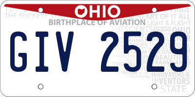 OH license plate GIV2529