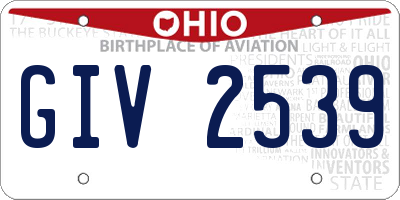 OH license plate GIV2539