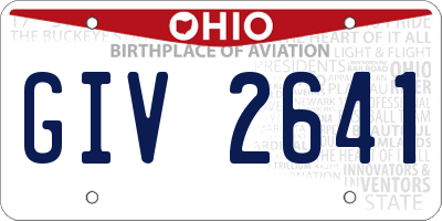 OH license plate GIV2641