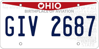 OH license plate GIV2687