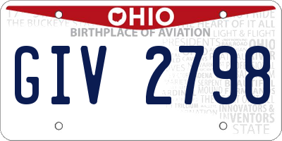 OH license plate GIV2798