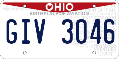 OH license plate GIV3046