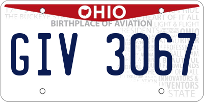 OH license plate GIV3067