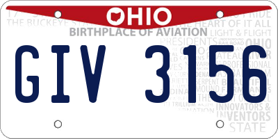 OH license plate GIV3156