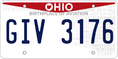OH license plate GIV3176