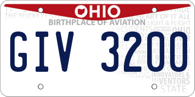 OH license plate GIV3200