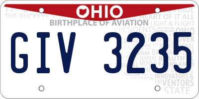 OH license plate GIV3235