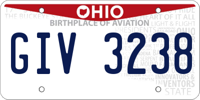 OH license plate GIV3238