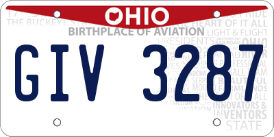 OH license plate GIV3287