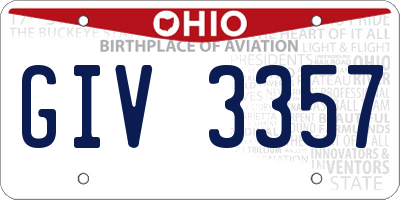 OH license plate GIV3357
