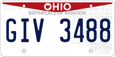 OH license plate GIV3488