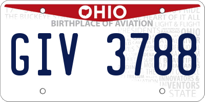 OH license plate GIV3788
