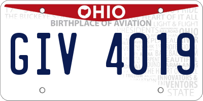 OH license plate GIV4019