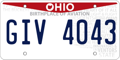 OH license plate GIV4043