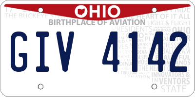 OH license plate GIV4142