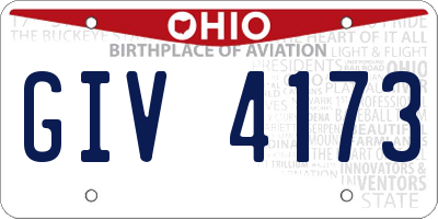 OH license plate GIV4173