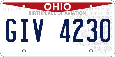 OH license plate GIV4230
