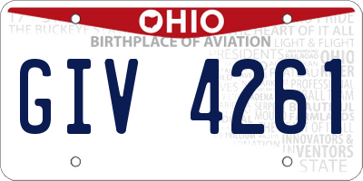OH license plate GIV4261