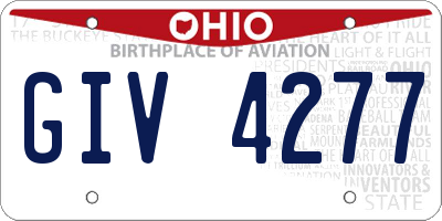 OH license plate GIV4277