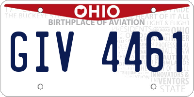 OH license plate GIV4461