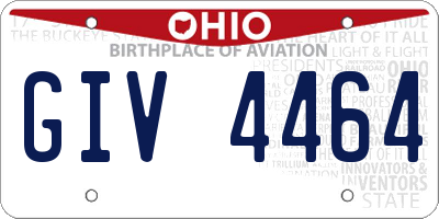 OH license plate GIV4464