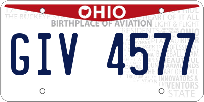 OH license plate GIV4577