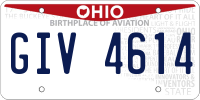 OH license plate GIV4614