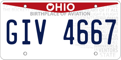 OH license plate GIV4667