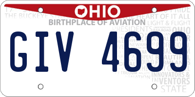 OH license plate GIV4699