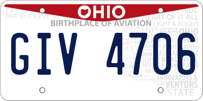 OH license plate GIV4706