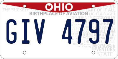 OH license plate GIV4797