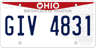 OH license plate GIV4831