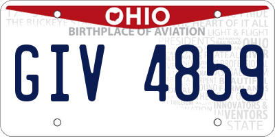 OH license plate GIV4859