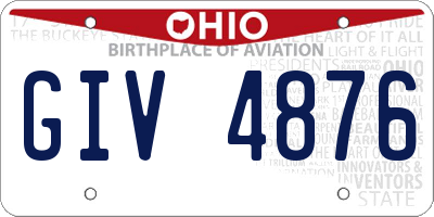 OH license plate GIV4876