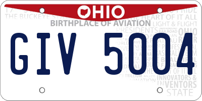 OH license plate GIV5004