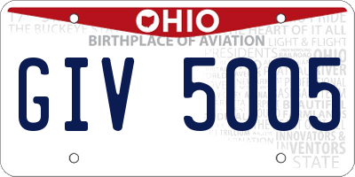 OH license plate GIV5005